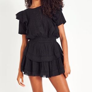 LoveShackFancy Natasha Dress black